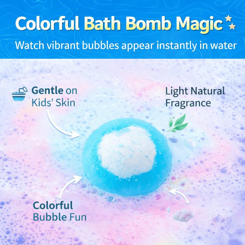 Magic Rainbow Bath Bombs: Turn "No!" Into "Let's Go!" – 6-Pack with Sensory Surprise Toys