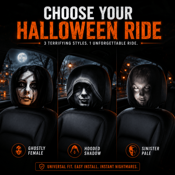 Haunted Headrest Covers™ – Halloween Car Décor